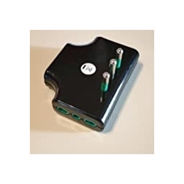 fanton adattatore triplo piatto spina italiana 2p+t 16a s17 a 3p17/11 nera fanton 82221