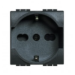 bticino living presa st tedesca schuko bipasso antracite bticino sl4140/16