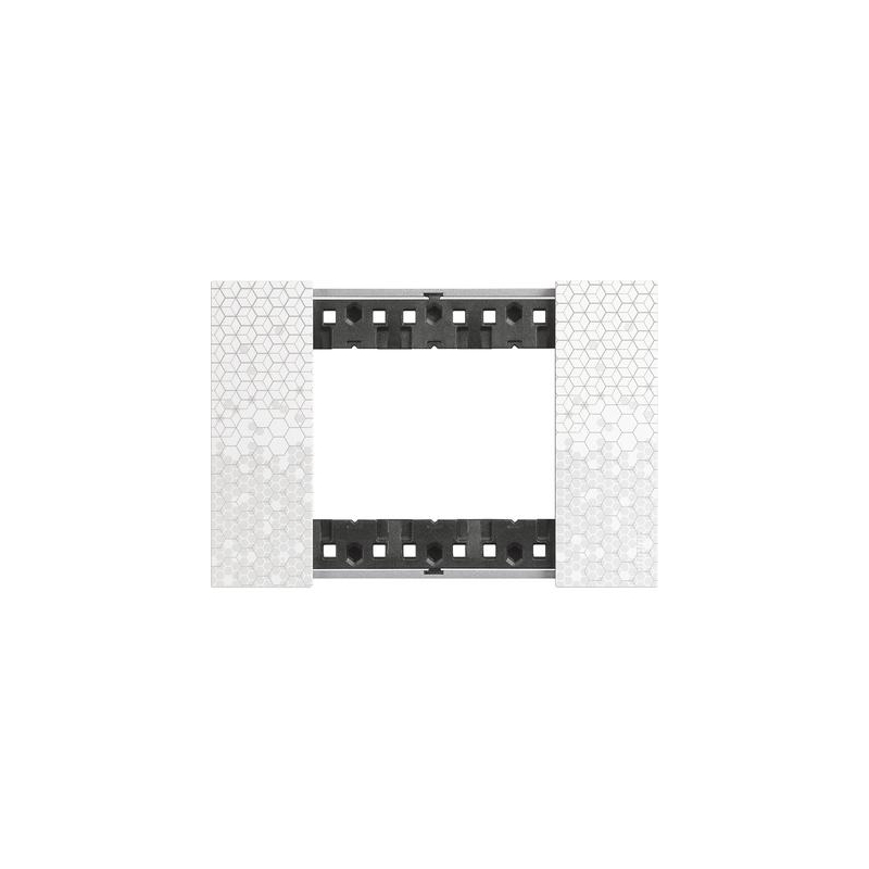bticino living now placca 3 moduli posti pixel plastica ka4803mw