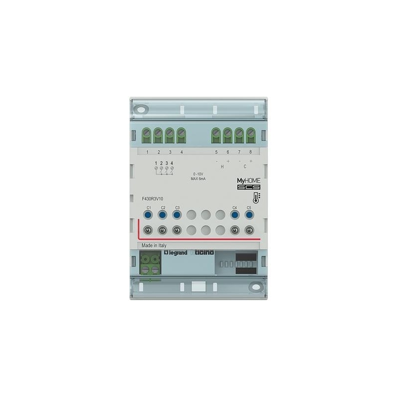 bticino my home attuatore din 3 uscite +2x0 10v bus bticino f30r3v10