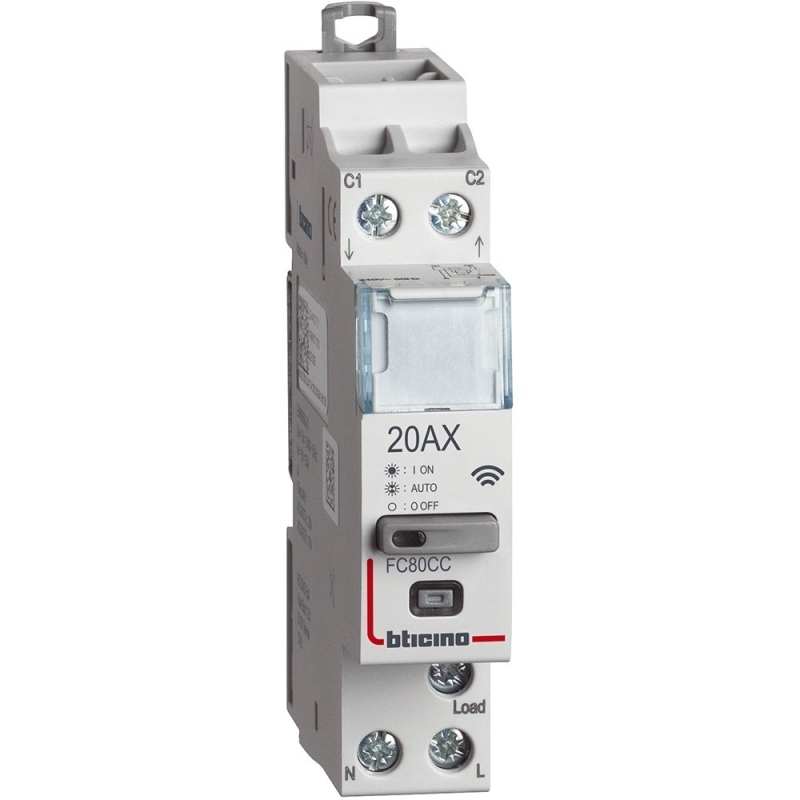 bticino contattore din connesso per carichi monofase 1 modulo bticino fc80cc