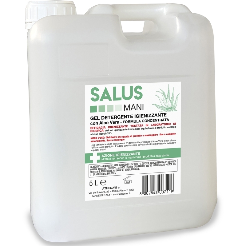 gel igienizzante detergente con aloe vera professionale tanica da 5 litri 089096