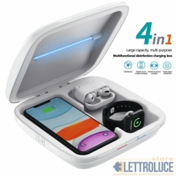 sterilizzatore igienizzatore multiuso telefoni mascherini oggetti caricatore wireless s4