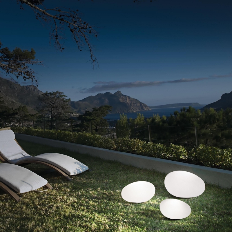ideal lux sasso bianco  pt1 d40  lampada da terra e 27 40w  IDEAL LUX 161761