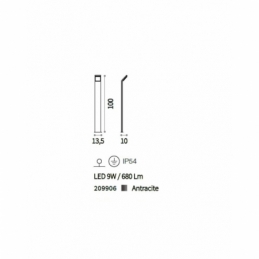ideal lux style pt1 paletto moderno per esterno IDEAL LUX 209906