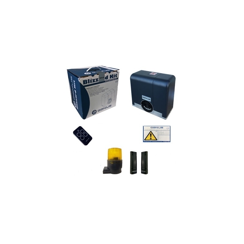 genius blizzard enc kit 400 433 mhz rc kit cancello scorrevole 400kg 24v automazione faac genius 104016