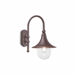 ideal lux cima ap1 appliqueda parete  per giardino alluminio pressofuso coffee IDEAL LUX 246826
