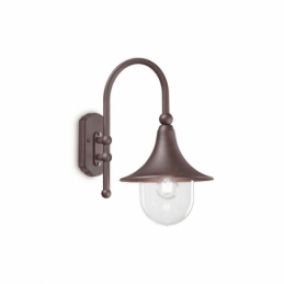 ideal lux cima ap1 appliqueda parete  per giardino alluminio pressofuso coffee IDEAL LUX 246826