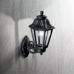 ideal lux anna ap1 big  lampada da parete esterno 1 luce nero IDEAL LUX 101491