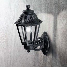 ideal lux anna ap1 big  lampada da parete esterno 1 luce nero IDEAL LUX 101491