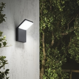 ideal lux style ap applique da esterno bianca con sensore  led 9w 680 lumen IDEAL LUX 209852