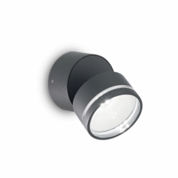 ideal lux omega ap1  round applique da esterno antracite IDEAL LUX 172552