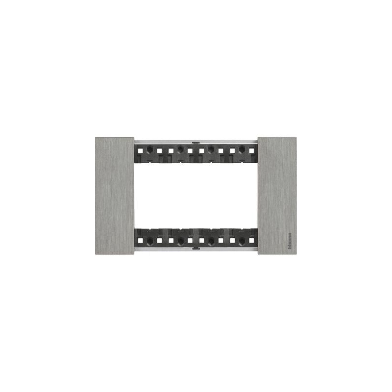 bticino living now placca  4 moduli  acciaio  materiale zama bticino ka4804zg