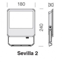 faro led 50 w luce naturale 4000°k sevilla 2 FOSNOVA 4134 2241343200