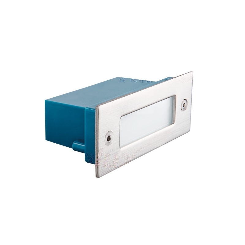 segnapasso plafoniera da incasso esterno interno acciaio e vetro taxi smd 26463 ip54 luce naturale