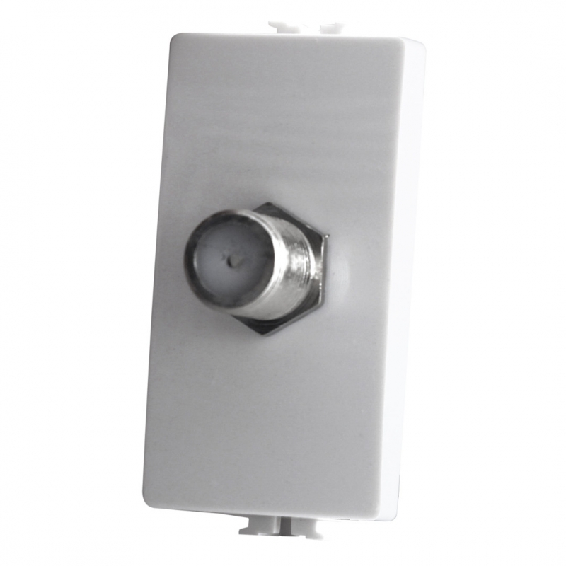 Presa Tv a Vite Satellitare da Incasso Bianca Compatibile con bticino Matix am5173df