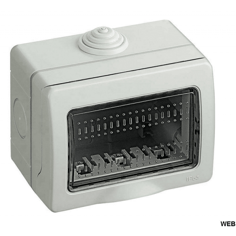 custodia idrobox ip55 3 posti bianco compatibile bticino matix 25502