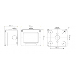 custodia idrobox ip55 3 posti bianco compatibile bticino matix 25502