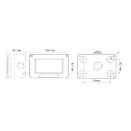 custodia  idrobox 4 moduli ip55 bianco compatibile bticino matix25504