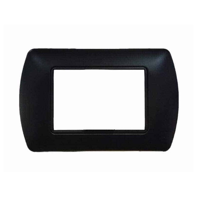 placca in metallo 3 posti moduli compatibile con bticino living international l4803nr