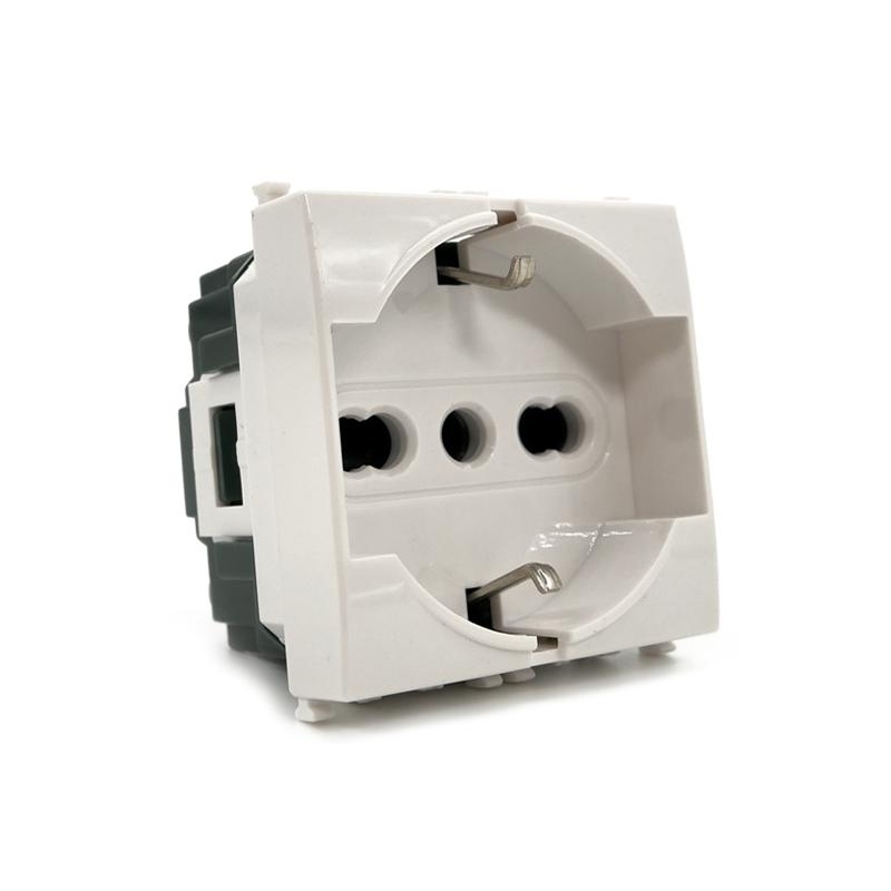 presa schuko 2.0 16a 250v bianca compatibile vimar plana14210