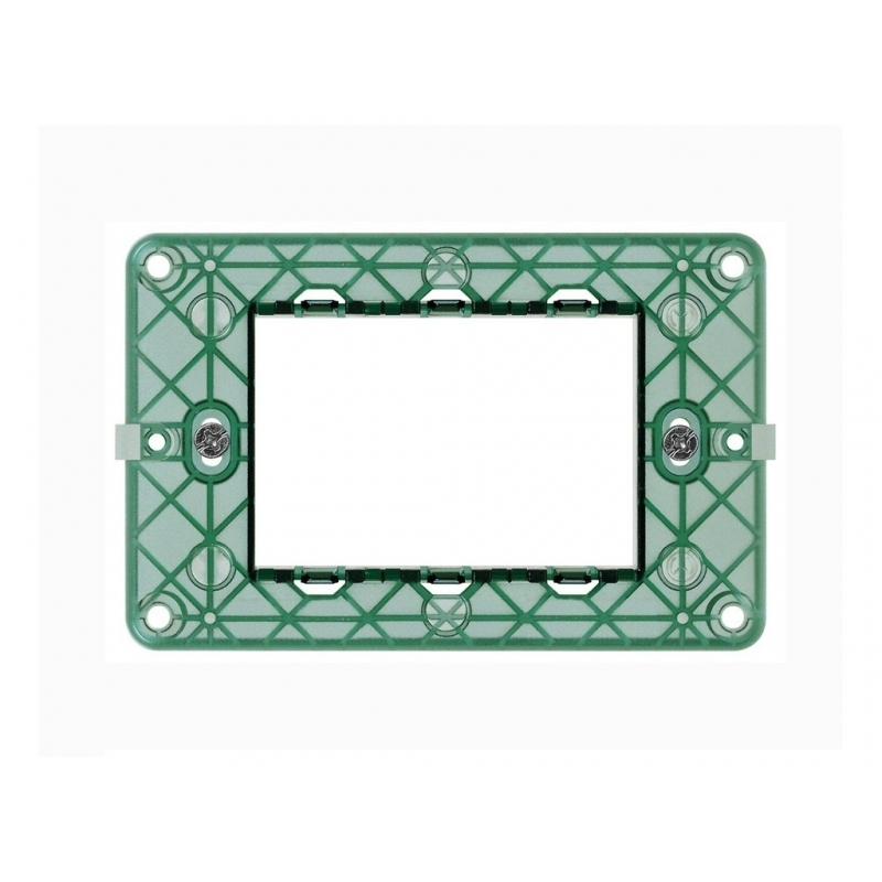 supporto 3 moduli compatibile con vimar plana 14613