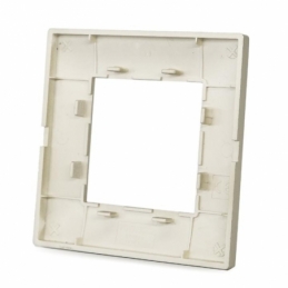 placca mostrina 2 posti bianca quadrata plastica compatibile con vimar plana