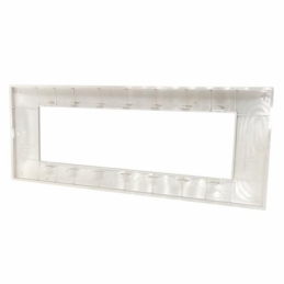 placca mostrina bianca 7 posti moduli in tecnopolimero compatibile con vimar plana bianca