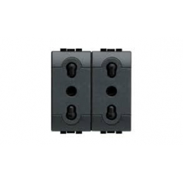 bticino living international presa duplex bipasso 10 16a 2 posti bticino l4180/2