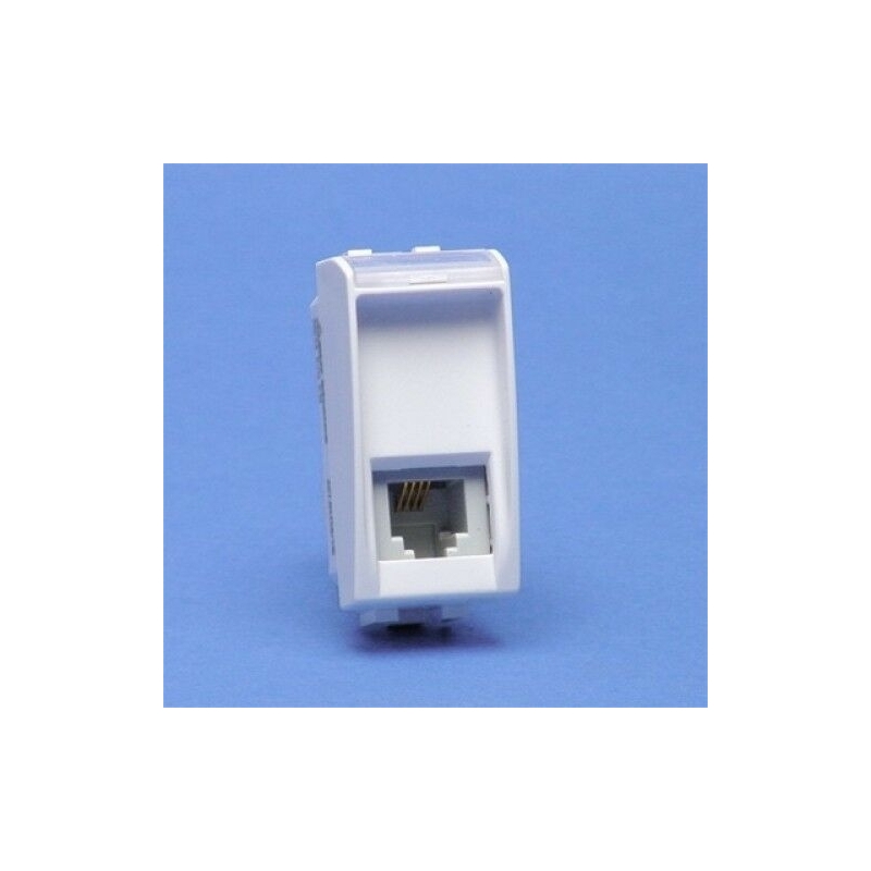 bticino living light connettore rj11 4 6 tipo k10 dati presa bianca...