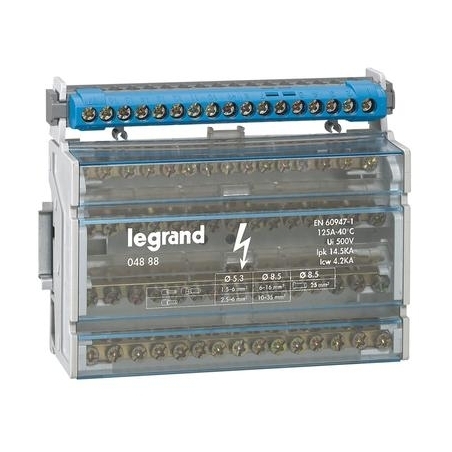 Legrand Morsettiere Nylbloc 034274 – Multipresa 25 Mm², Isolatore A Innesto, Colore Nero