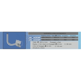 Cus 181 staffa per parabola da 26cm da palo