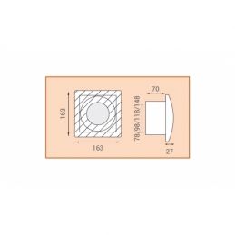 ASPIRATORE STAGNO INCASSO FORO 100mm