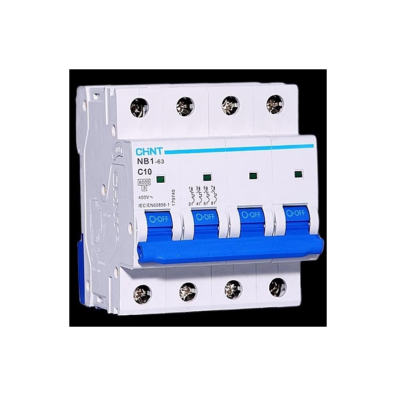 Chint 51406 Interruttore quadripolari 400 vac 4p 10a curva c 6ka