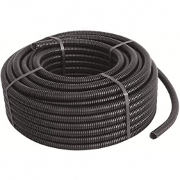 tubifor diametro 25 tubo pieghevole nero corrugato con tirafilo TUBTF01025NT050