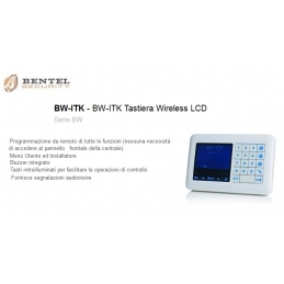 TASTIERA BENTEL SECURITY LCD WIRELESS VIA RADIO BW-ITK PER CENTRALE  BW