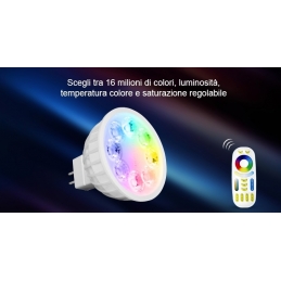 milight faretto spot MR16 12V 4W RGB+CCT Dimmerabile Mi Light 2209