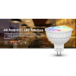 milight faretto spot MR16 12V 4W RGB+CCT Dimmerabile Mi Light 2209