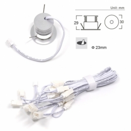 kit 6 punti luce Led 3 watt luce fredda incasso 1800Lumen + prolunga 3Mt + driver