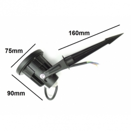 faretto a picchetto giardino led 6w 220v luce fredda stagno ip65