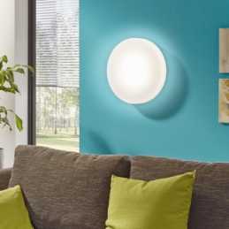 Eglo 93632 Beramo singolo LED luce parete acciaio inox bianco plastica plafoniera moderna