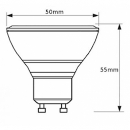 DICROICA FARETTO V-TAC 1975 LED 5W GU10 SPOTLIGHT INCASSO LAMPADINA LUCE FREDDA