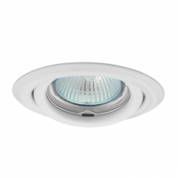 faretto portalampada gu10 mr16 ghiera orientabile metallo bianco flangia incasso soffitto ct2115w