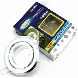 faretto portalampada gu10 mr16 ghiera orientabile metallo bianco flangia incasso soffitto ct2115w