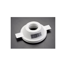 porta faretto rotondo tondo in gesso ceramica con portalampada per lampade gu10 mr16 2132