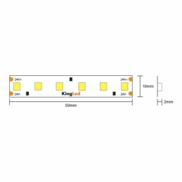 striscia strip led 24V 600SMD 2835 90W Ra95 luce calda subacquea tubo IP67