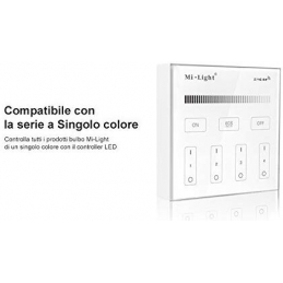 Controller da Parete Touch MiLight 2.4GHz 4Zone Dimmer Monocolore Mod B1 2203