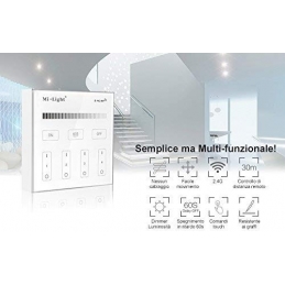 Controller da Parete Touch MiLight 2.4GHz 4Zone Dimmer Monocolore Mod B1 2203