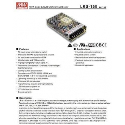 Alimentatore LED Mean Well LRS-150-24 150W 24V Enclosed AC/DC 1987