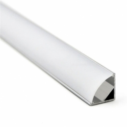 opaco Profilo LED Alluminio Barra Angolare 1Mt Strip 8-10MM Mod.1616 Rotondo